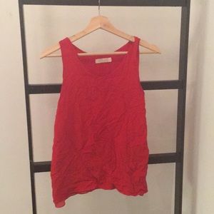Chloé red silk top